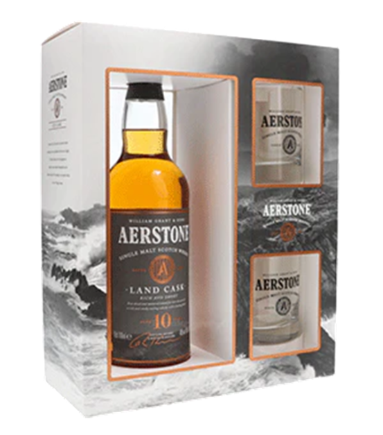 WHISKY Aerstone 10 Y O Land Casc + Szklanki