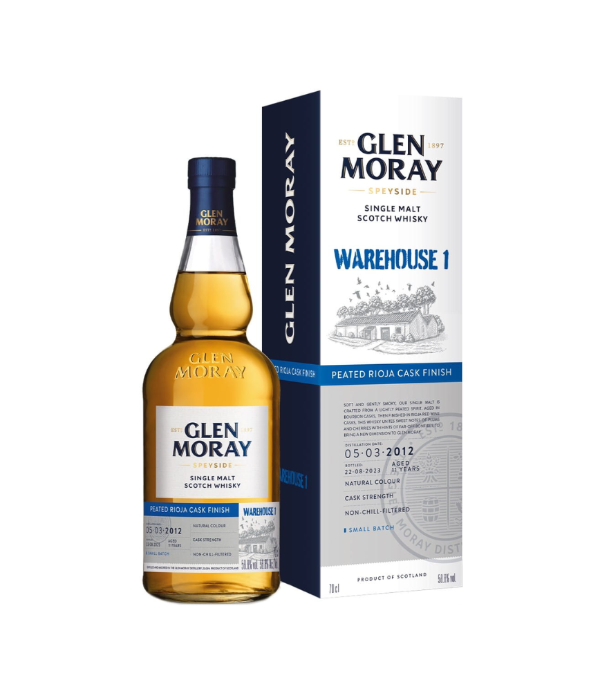 WHISKY Glen Moray Warehouse 1 Peated Rioja Finish
