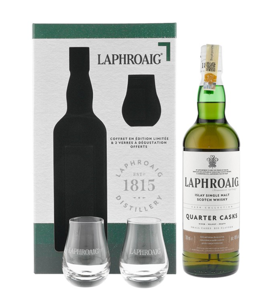 WHISKY Laphroaig Quarter Cask 48% 0,7l + Glasses