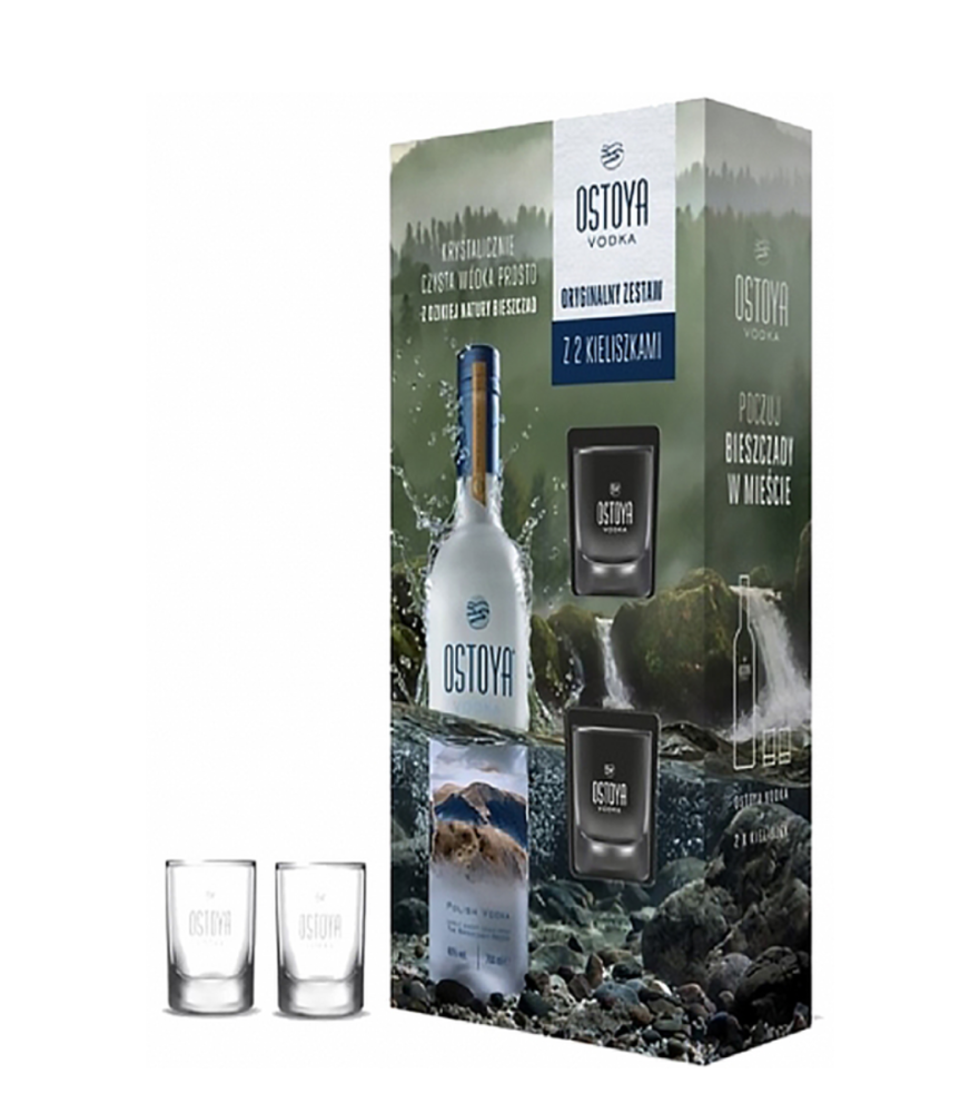 WÓDKA Ostoya karton + 2 kieliszki