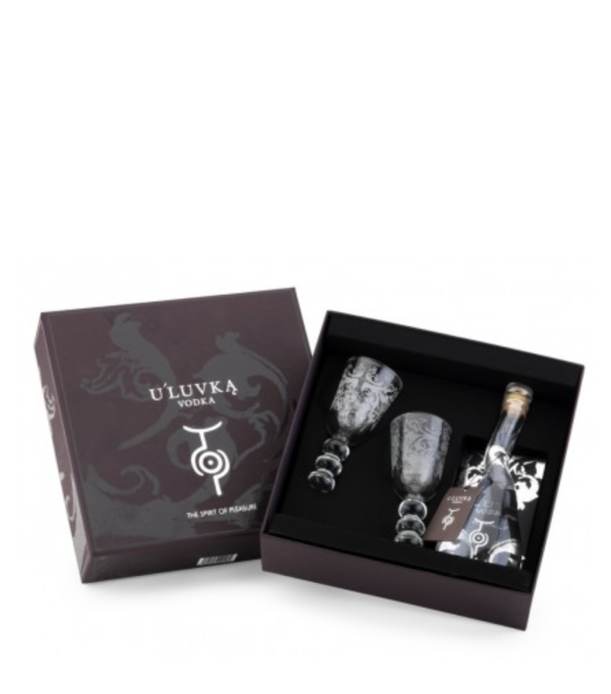 WÓDKA ULUVKA 100ML+2 kieliszki
