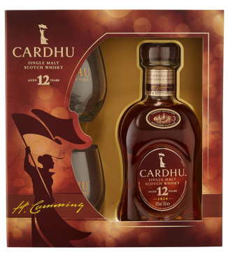 WHISKY Cardhu 12 Y O Szklanki