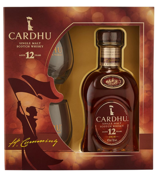 WHISKY Cardhu 12 Y O Szklanki