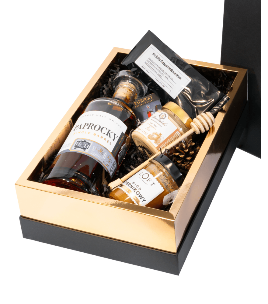 Eleganckie Pudełko Prezentowe z Whisky Paprocky