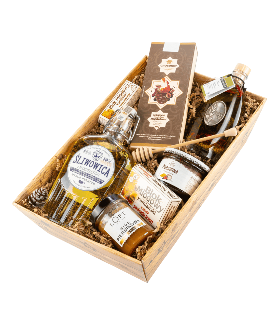 Taca prezentowa foliowana – Śliwowica z Manufaktury Premium 0,5l