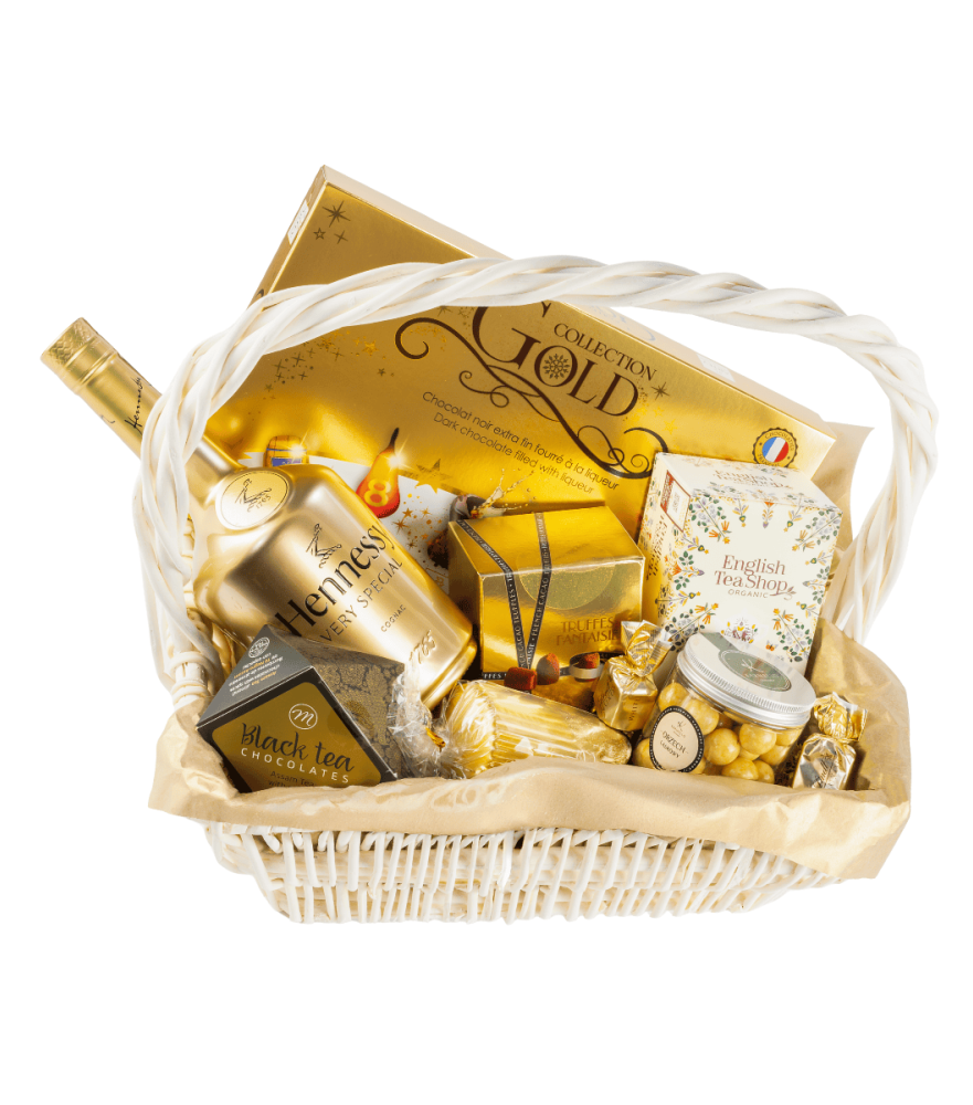 Kosz jasny prezentowy – Koniak Hennessy VS Gold Limited
