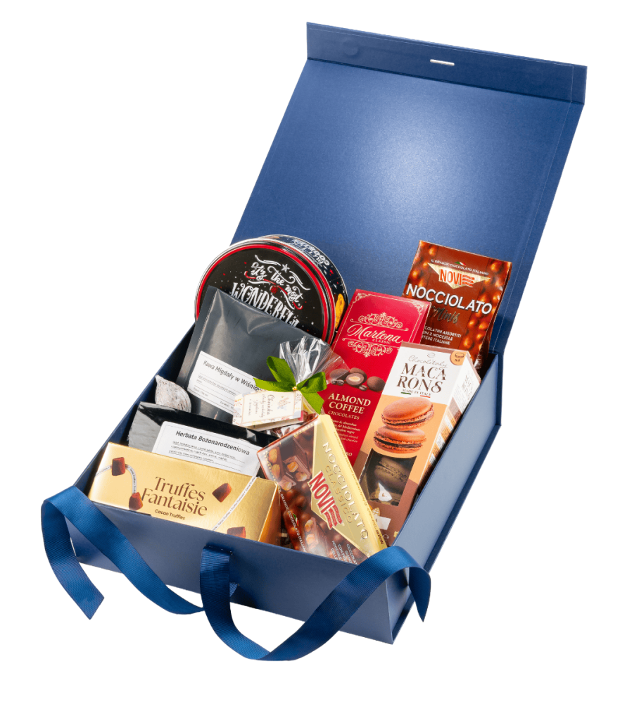 Ekskluzywne pudełko prezentowe ze wstążką – Zestaw bezalkoholowy