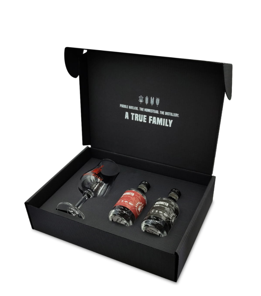 WÓDKA Podole Wielkie Okowita Tasting Box+kieliszek