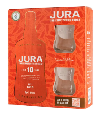 WHISKY Jura 10YO + szklanki