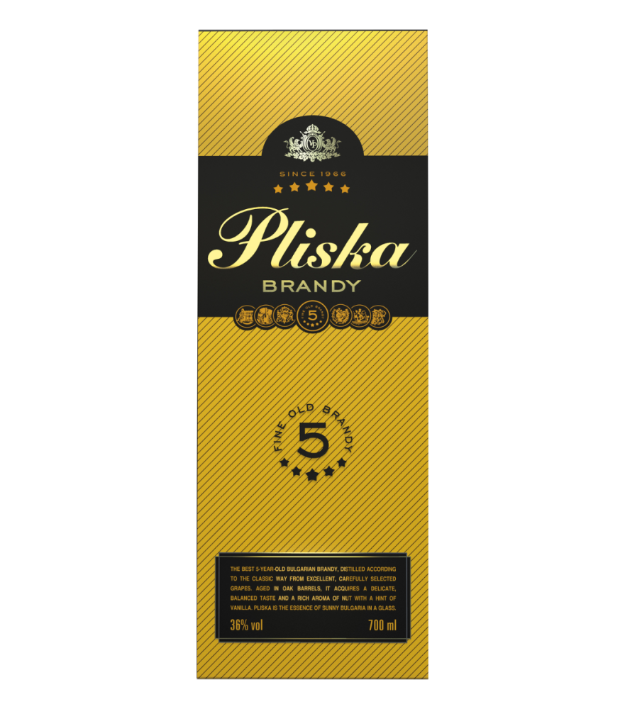 BRANDY Pliska 5yo 0,7 36%