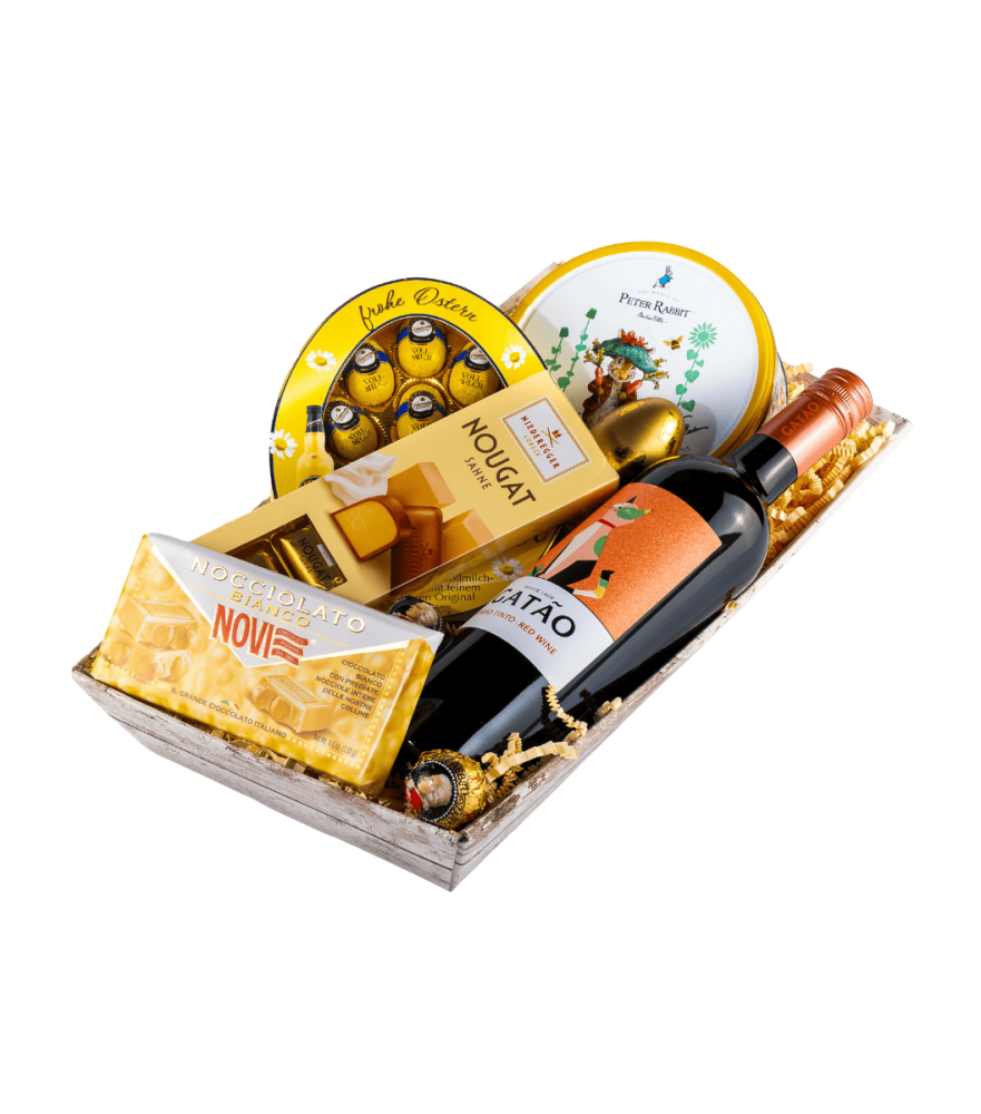 Tacka prezentowa z winem portugalskim – elegancki zestaw upominkowy