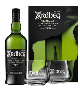 WHISKY Ardbeg 10yo + szklanki