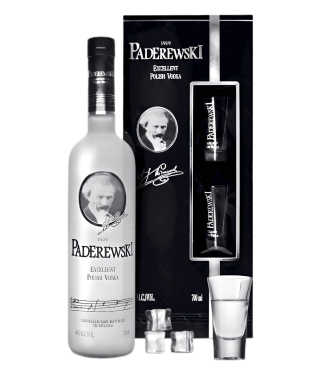 WÓDKA Paderewski + klieliszki 40% 0,7l PROMO